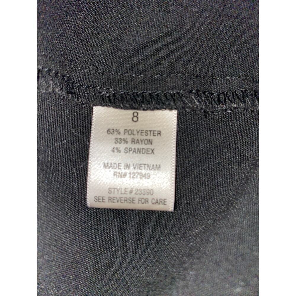 Emma & Michele Black size 8 Fitted Bust Back Zipper Bow Detail GUC Sheath Dress - Picture 9 of 10
